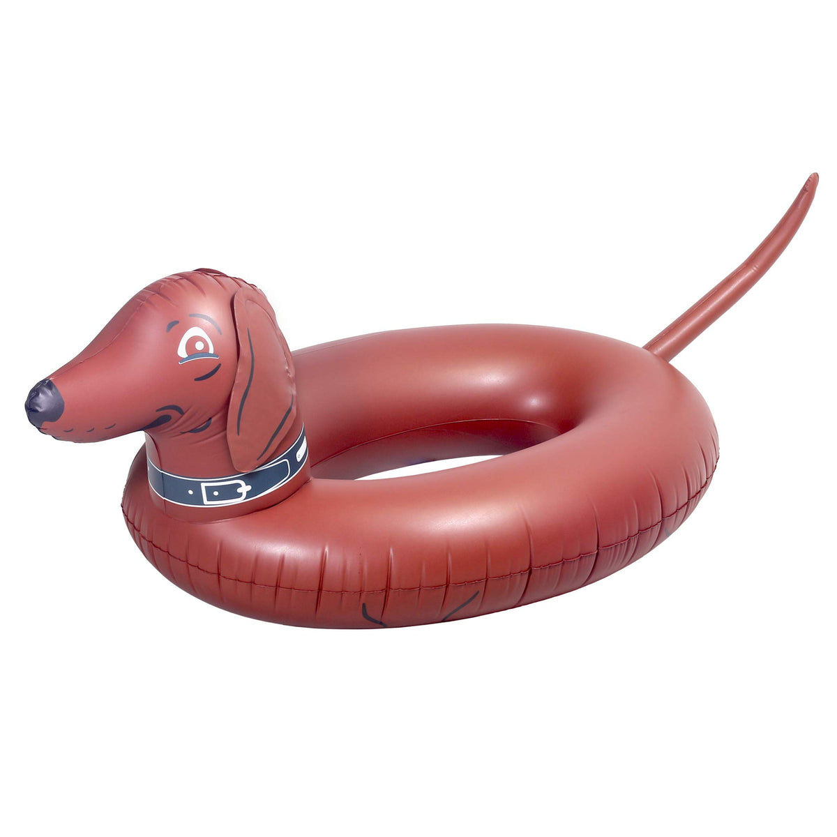 GoFloats Wiener Dog Party Tube side view shows sturdy, versatile pool day ready
