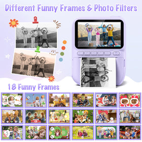 Gofunly Kids Camera Instant Print 1000mAh battery for long play sessions