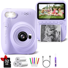 Gofunly Kids Camera Instant Print front view with easy grip for kids' adventures