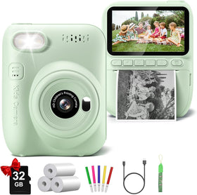Gofunly Kids Camera Instant Print front view, compact and kid-friendly.