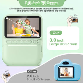 Gofunly Kids Camera Instant Print side view, easy grip design.