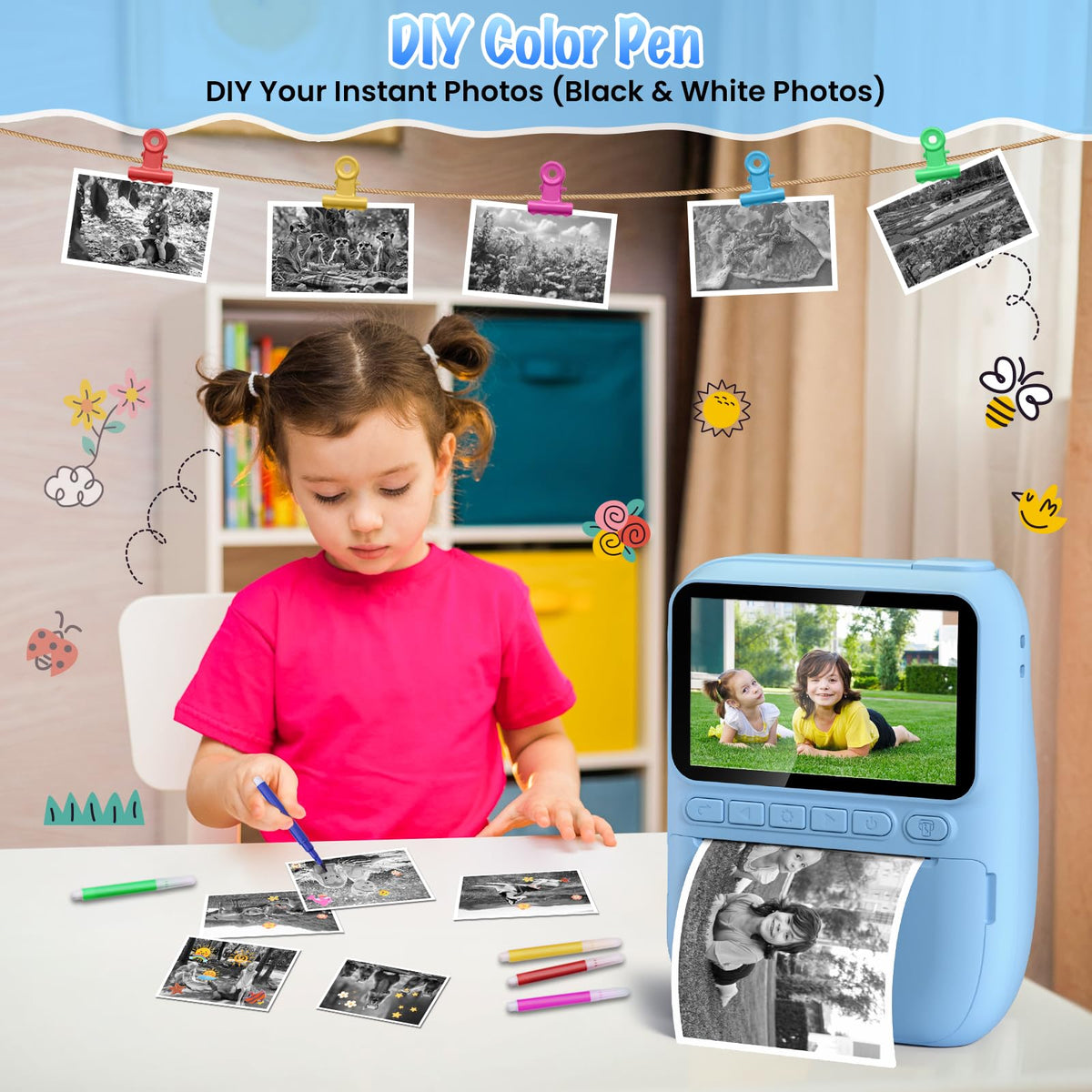 Gofunly Kids Camera rechargeable battery for hours of play
