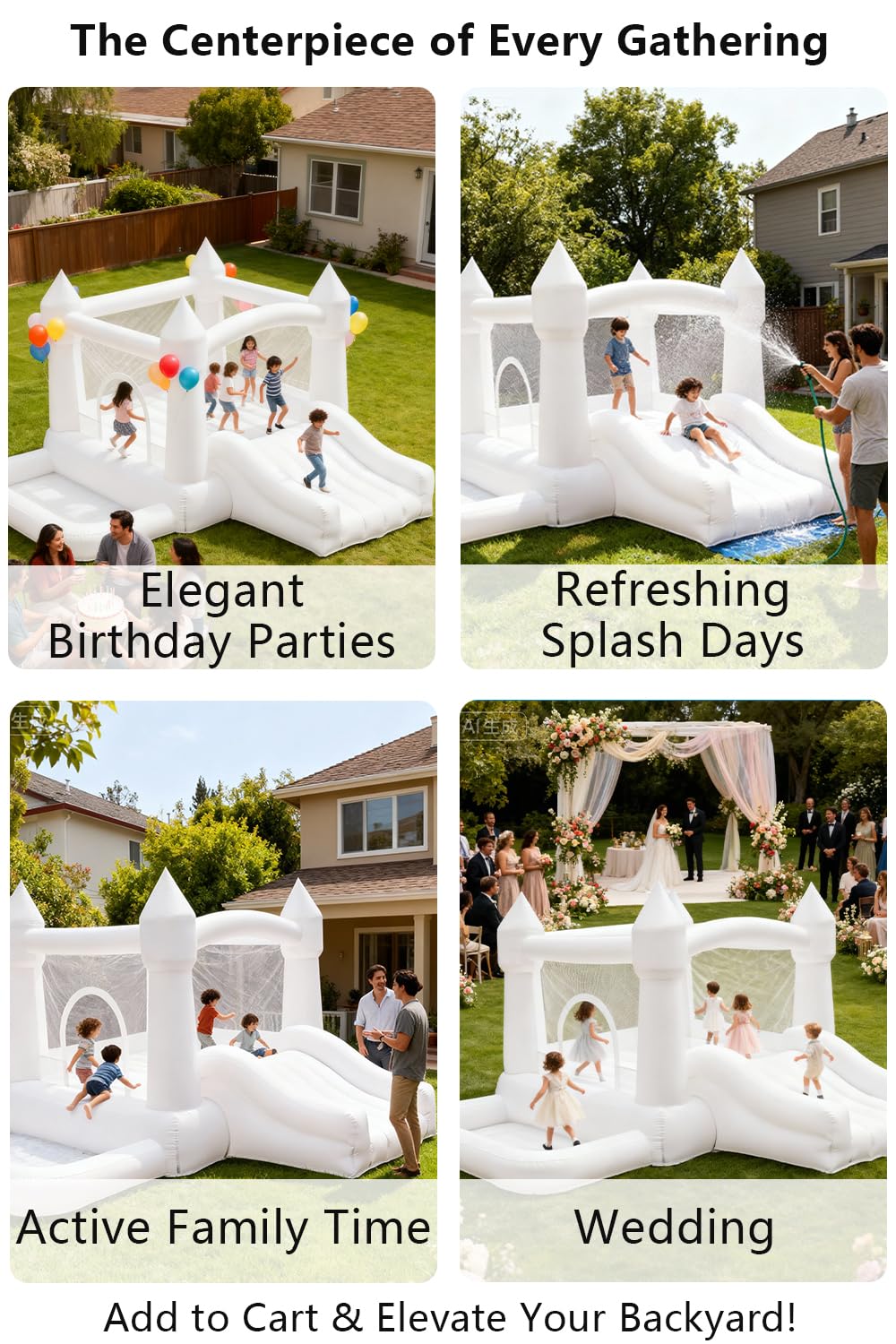 GoGoBounce bounce house with slide and pool offers varied play