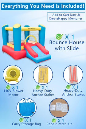 GoGoBounce quick deflation for easy storage and transport.