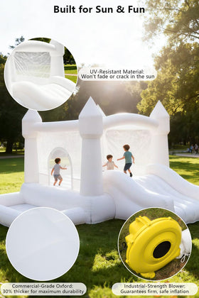 GoGoBounce quick inflation bounce house enables fast setup