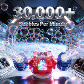 GoGonova bubble machine with RGB lights for magical nighttime bubbles.
