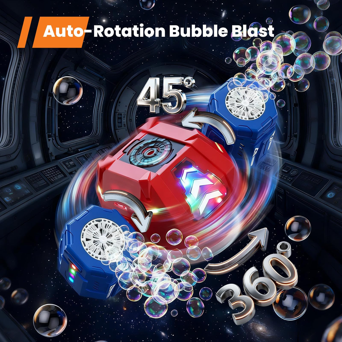 GoGonova bubble machine remote control for hands-free operation up to 40 meters.