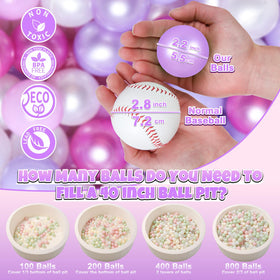 GOGOSO ball-pit 2.15 inch diameter for safe grasping.