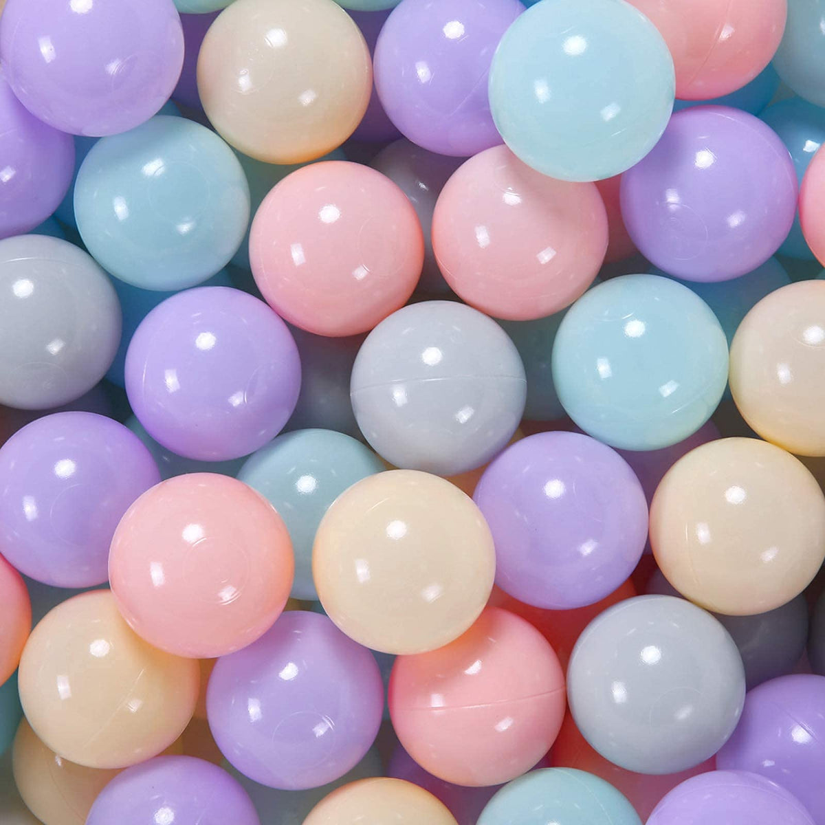 GOGOSO ball pit balls close-up in multi-color set for safe, tactile play.