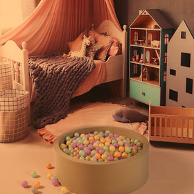 GOGOSO purple balls invite imaginative play and color differentiation.