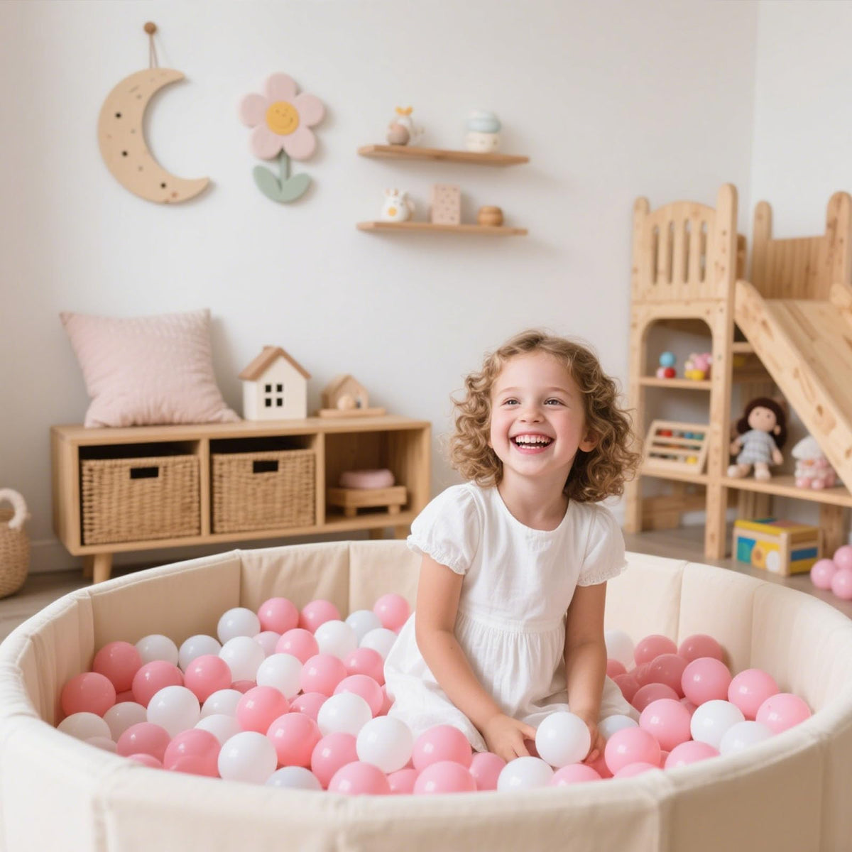 GOGOSO baby-safe ball emphasizes non-toxic plastic for curious toddlers.