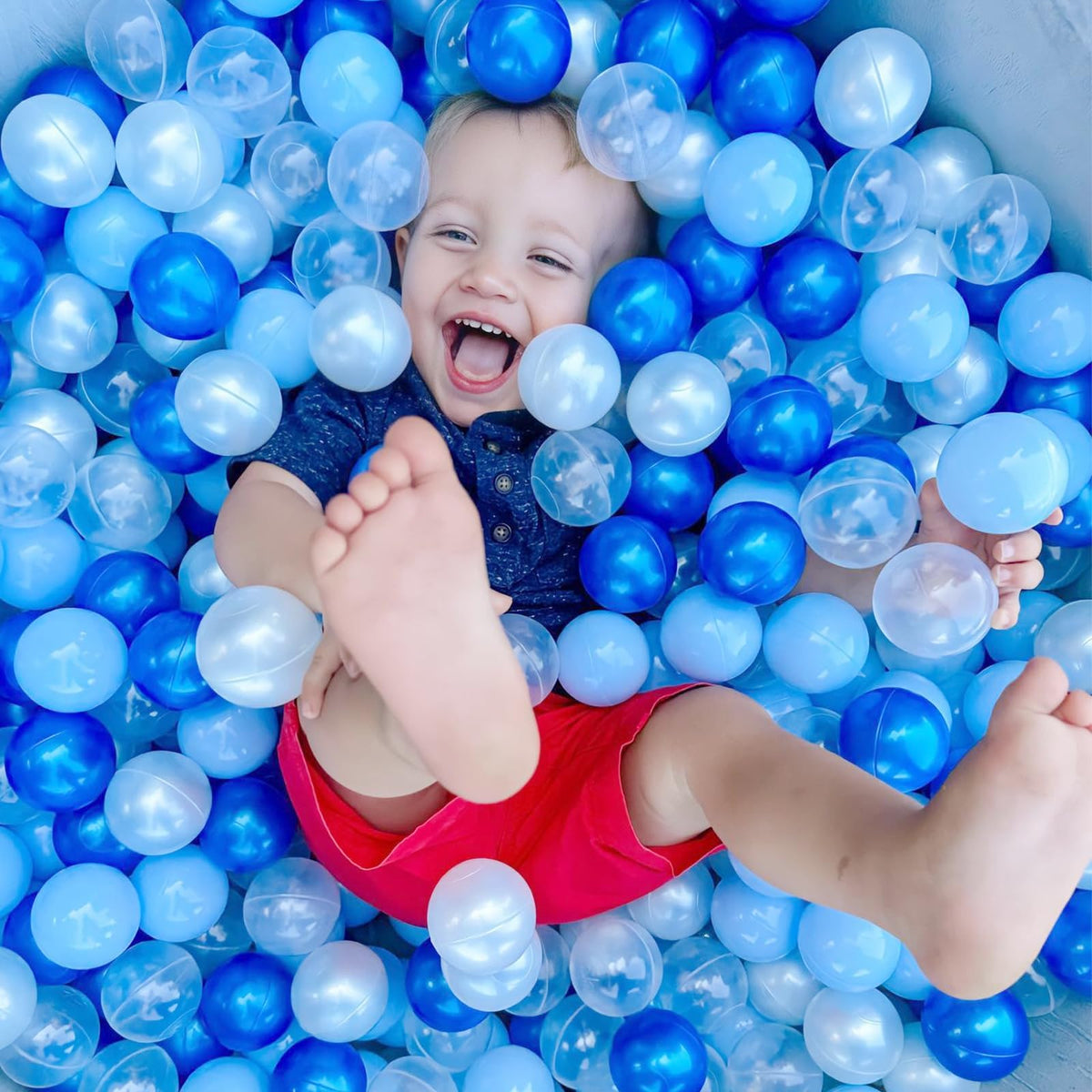 GOGOSO ball pit balls blue for safe toddler play.