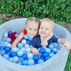 GOGOSO ball pit balls clear, translucent design enhances light-filled play.
