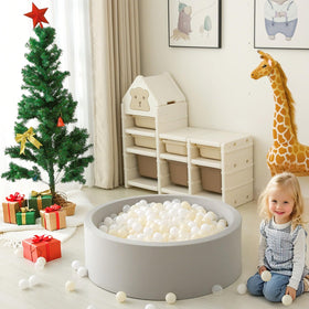 GOGOSO ball pit balls beige, white, and transparent color mix enhances decor.