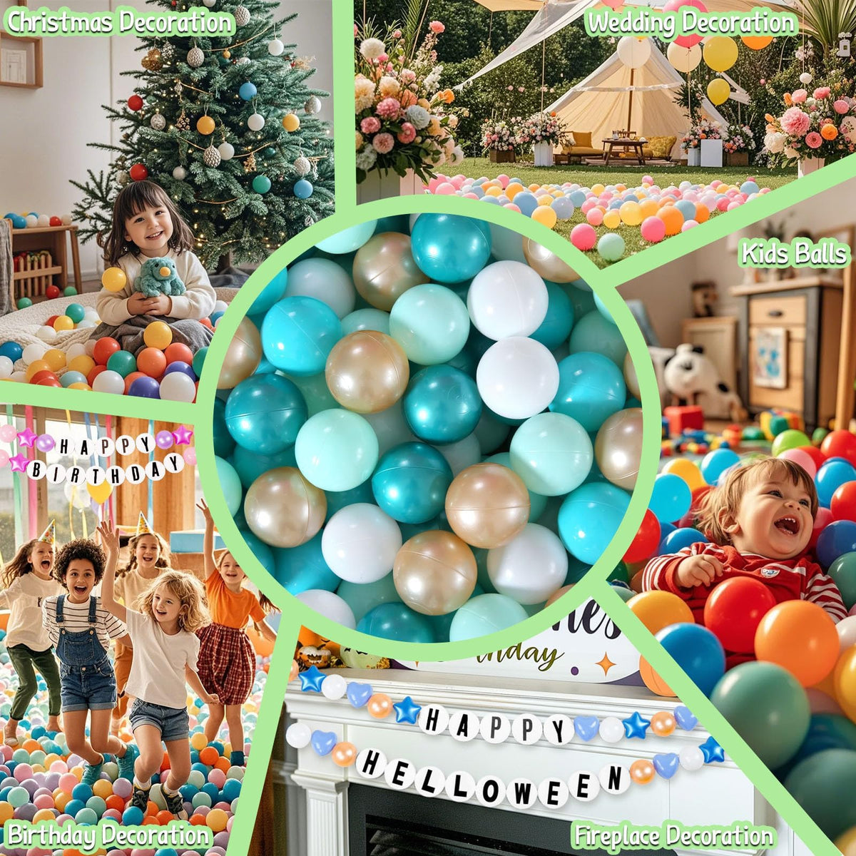 GOGOSO pastel ball set brightens playroom and supports color recognition.
