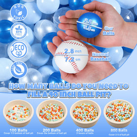 GOGOSO ball pit balls deep blue, BPA-free for worry-free fun.