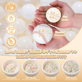 GOGOSO ball pit balls filled in a playpen for safe hands.