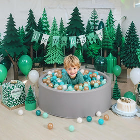 GOGOSO ball pit balls brighten a kiddie pool for imaginative play.