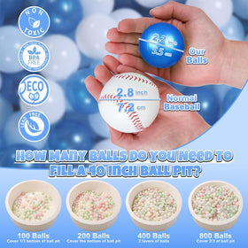 GOGOSO ball pit balls in light blue for color exploration