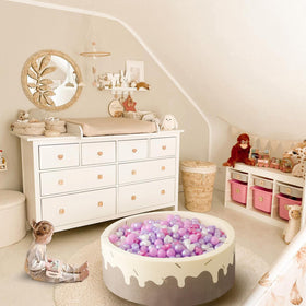 Versatile use for ball pits, tents, playrooms, pools, and more.