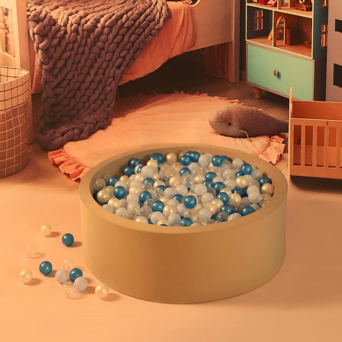 GOGOSO ball pit balls packaging, 100-count set ready to use.