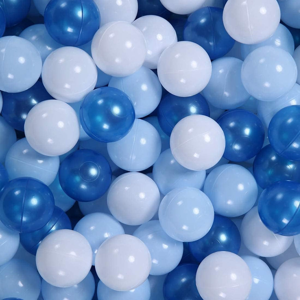 GOGOSO ball pit balls in pearl blue for sensory play and color recognition.