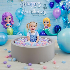 GOGOSO ball pit balls setup inside a play tent showing easy fill.