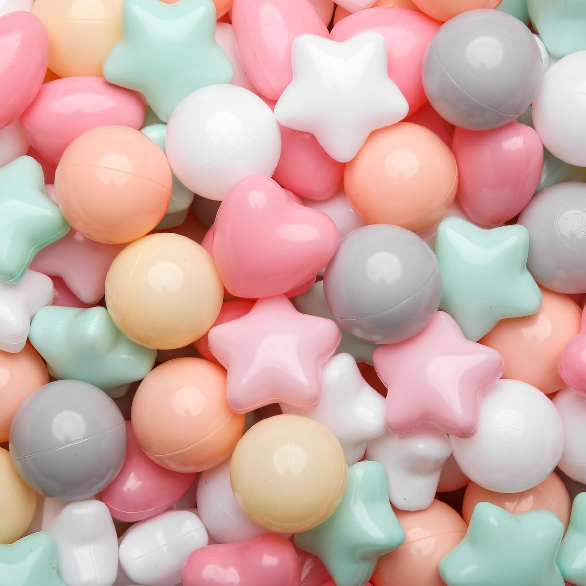 GOGOSO ball pit balls in a stars and hearts mix for colorful play.