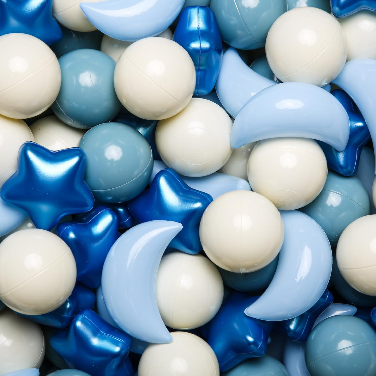 GOGOSO ball pit balls with stars in pearl blue for imaginative toddler play.