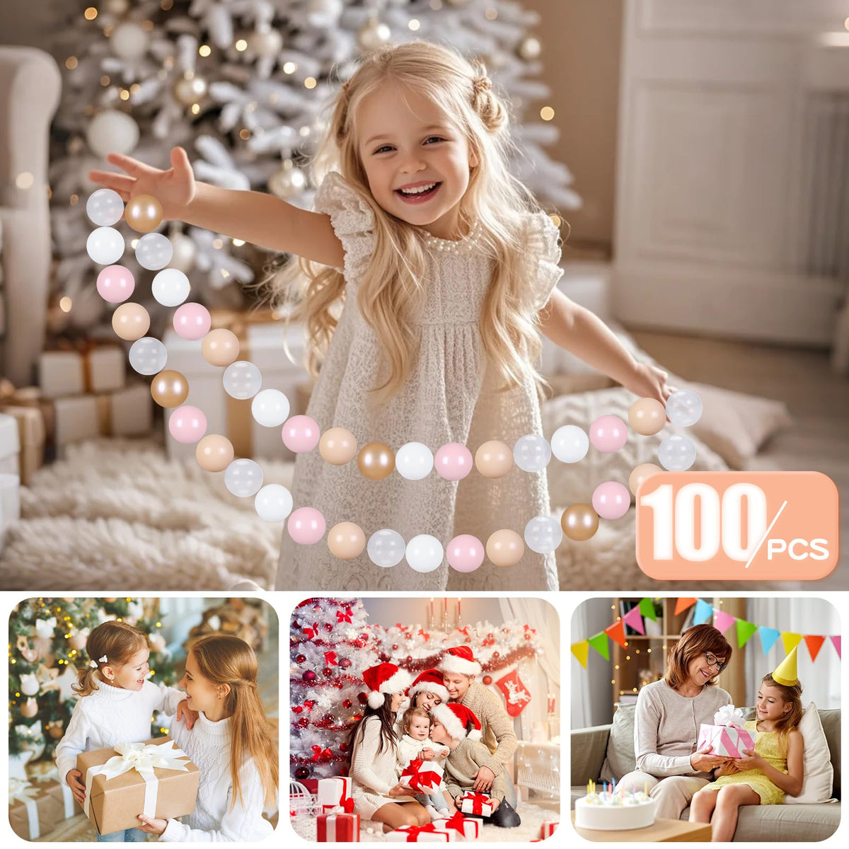 GOGOSO clear-white balls with bright translucence for visual exploration.
