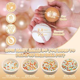 GOGOSO pearl-brown-white balls ideal for color-matching and sensory play.