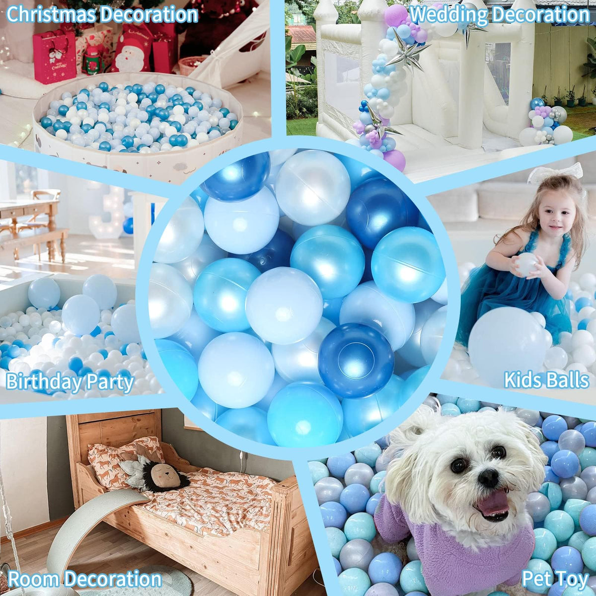 GOGOSO ball pits balls arranged in a play space for ball pit fun.