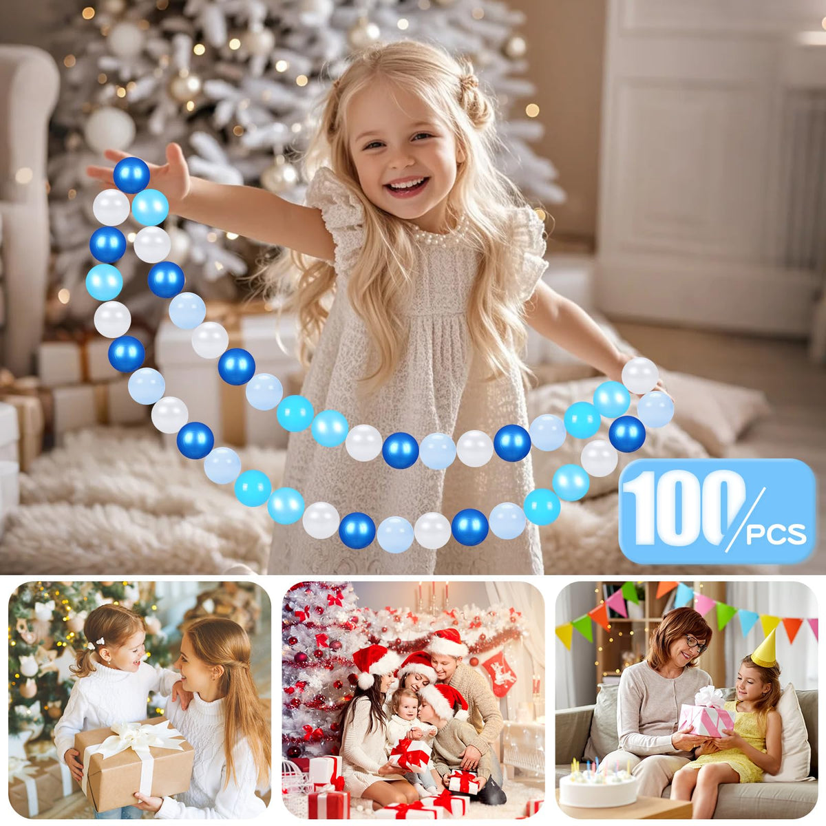 GOGOSO pearl white balls offer high visibility during playtime.