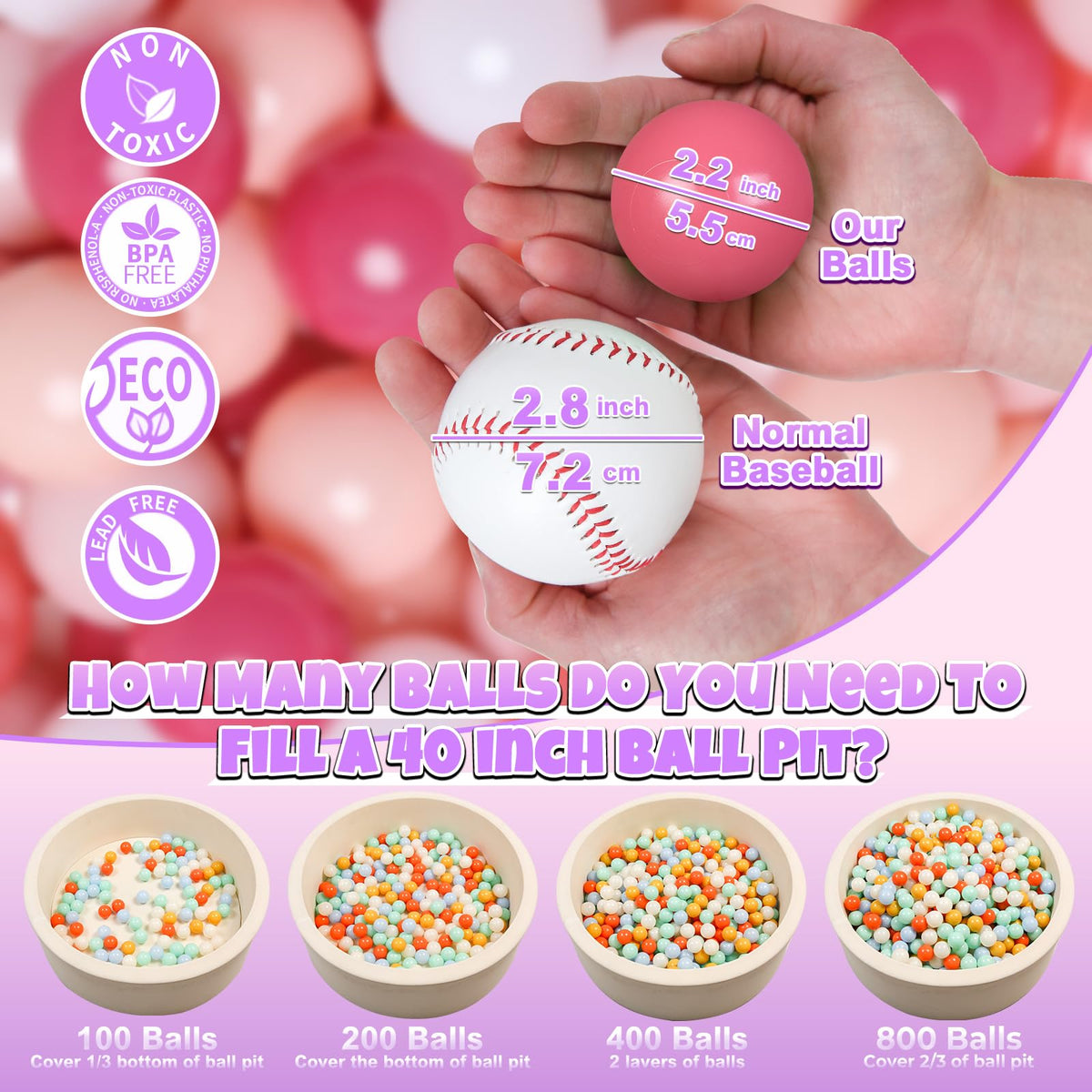GOGOSO pink and white mix balls ready for color learning