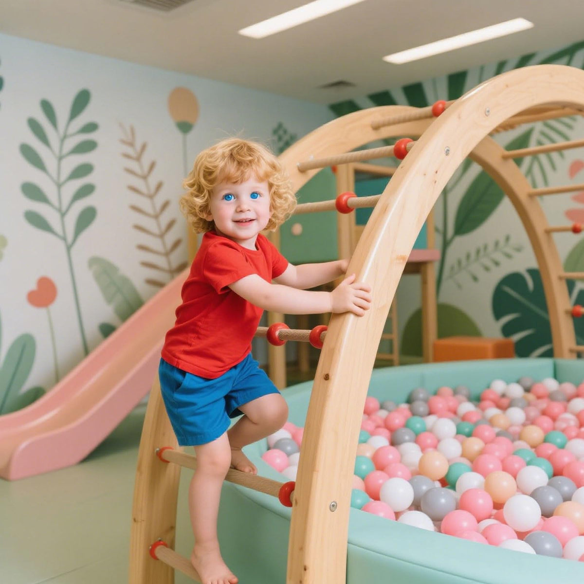 GOGOSO balls kiddie pool setup encourages splashes and color-filled fun.