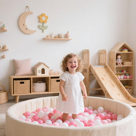 GOGOSO party-decor pink balls provide colorful photo-friendly décor.
