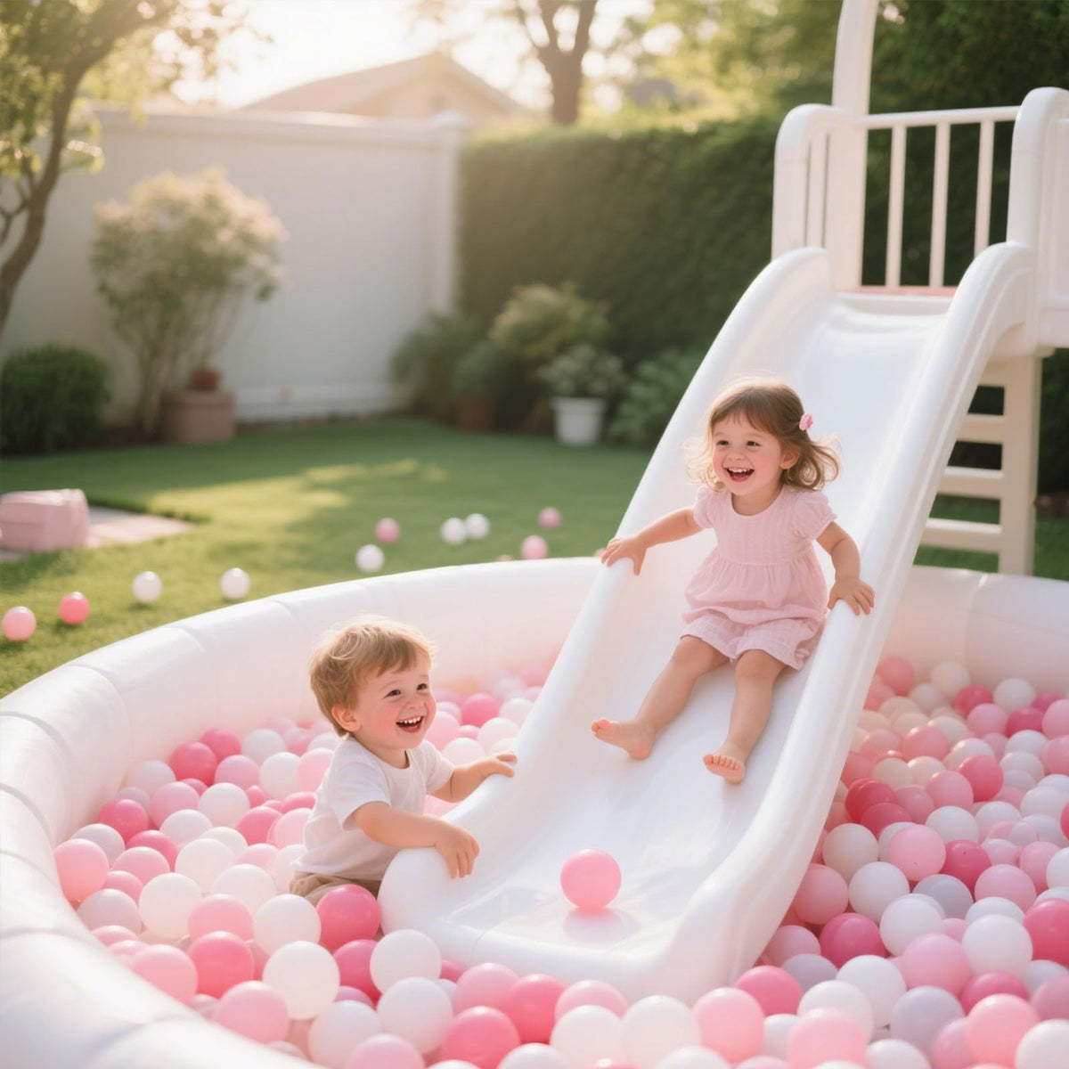 GOGOSO pink pool ball pit balls ready for splash time.
