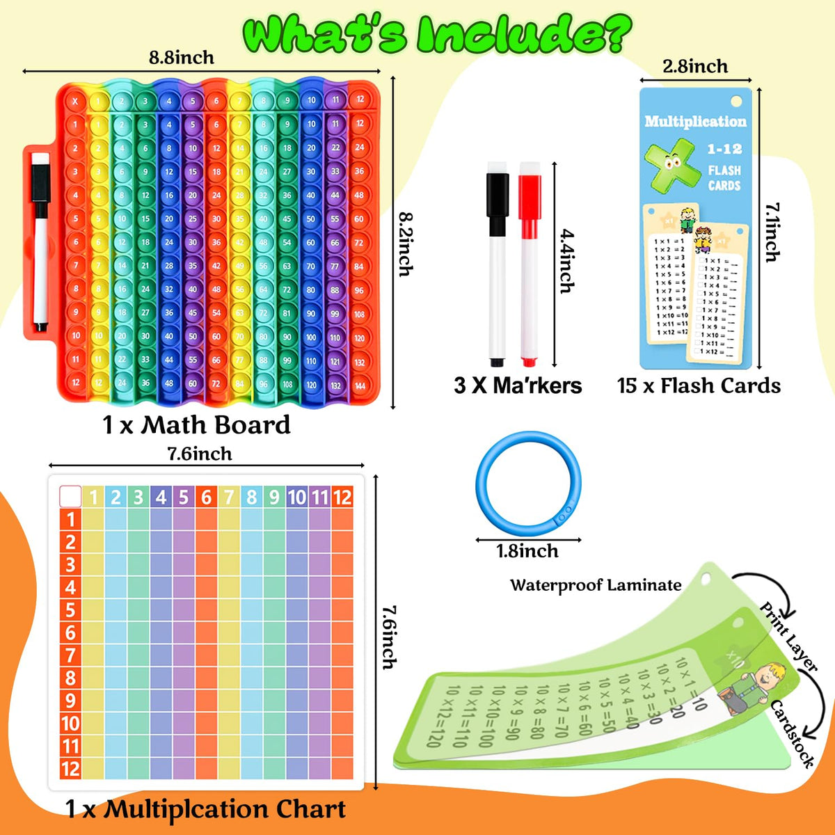 GogplkGyue math board with silicone bubbles for hands-on learning