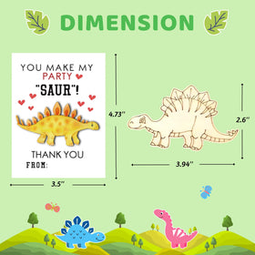 GOGREENWOVEN dinosaur card fronts with playful designs spark imagination