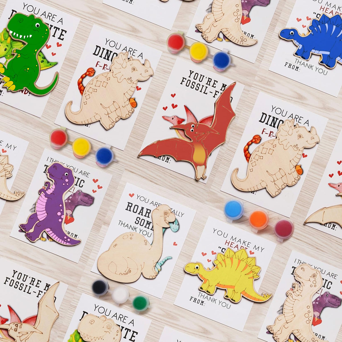 GOGREENWOVEN dinosaur thank-you cards set of 24 for keepsakes