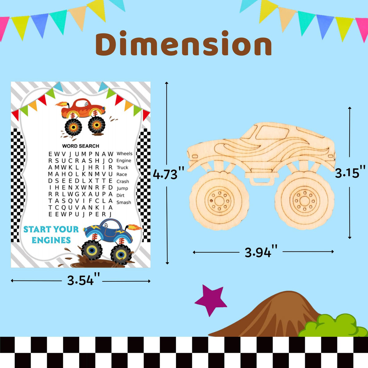 GOGREENWOVEN monster-truck-wood-crafts-design-d for classroom projects