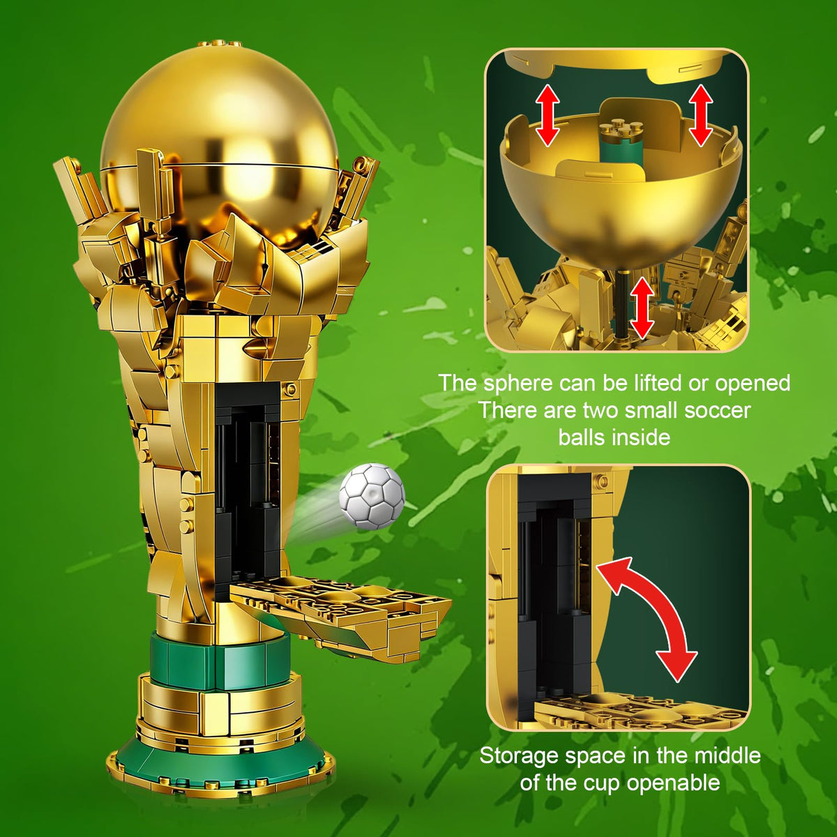 Gohero trophy stands 10.6 inches tall for a bold desk centerpiece.