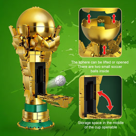 Gohero trophy stands 10.6 inches tall for a bold desk centerpiece.