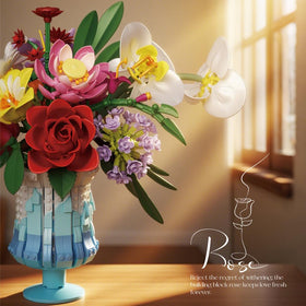Step-by-step building process for the Gohero bouquet set.