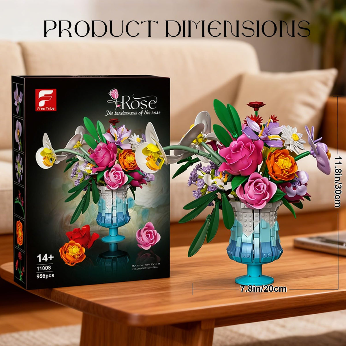 Instruction manual included for Gohero Spring Rose block bouquet.