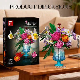 Instruction manual included for Gohero Spring Rose block bouquet.