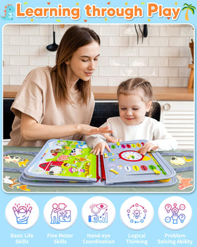 Gojmzo Busy Board clock and calendar page aids time-telling practice