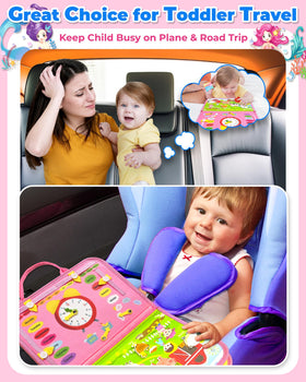 Gojmzo Busy Board zipper activity supports fine motor skills during play.