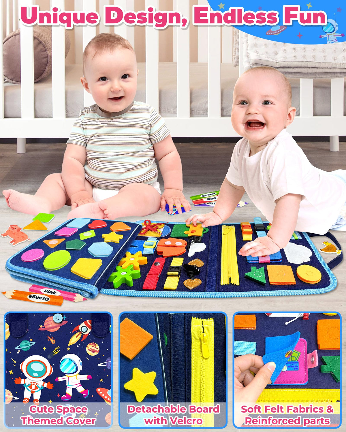 Gojmzo Portable Travel Toy is lightweight for car or plane play.