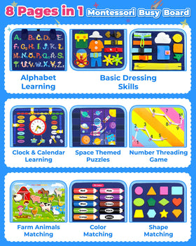 Gojmzo Safe Felt Sensory Board features soft textures and durable stitching.